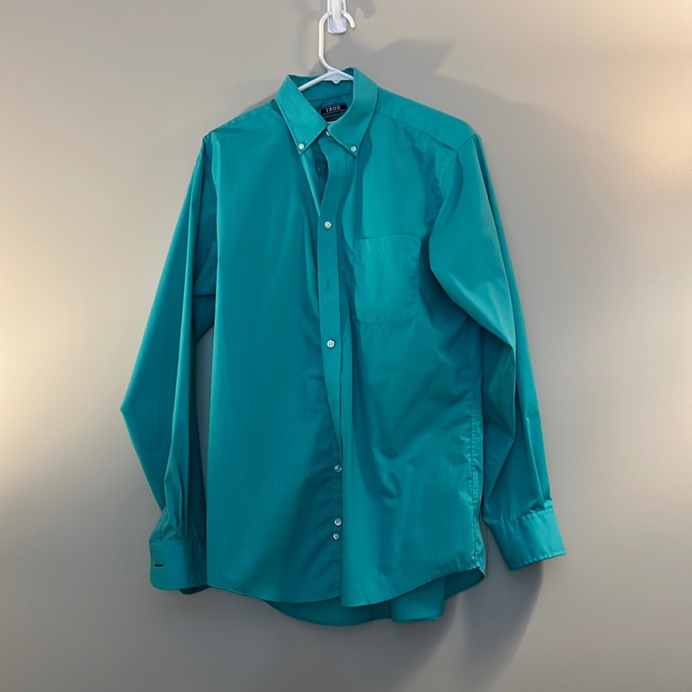 IZOD Button-down collar, long sleeve dress shirt